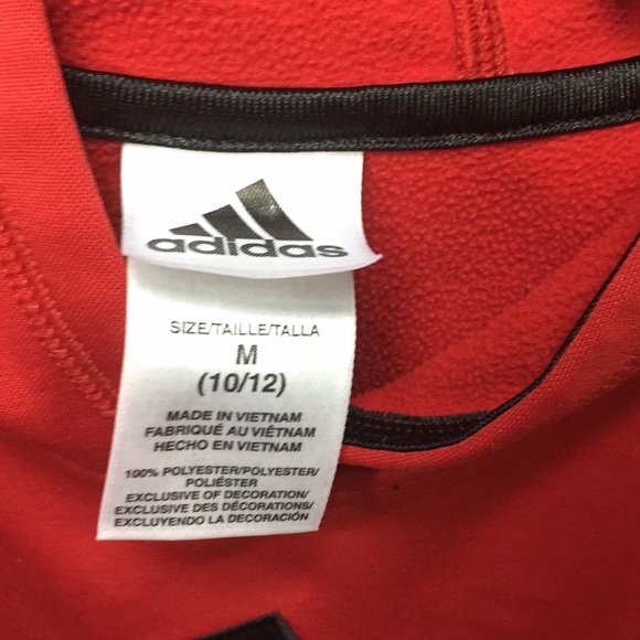 Red adidas hoodie - Picture 4 of 4